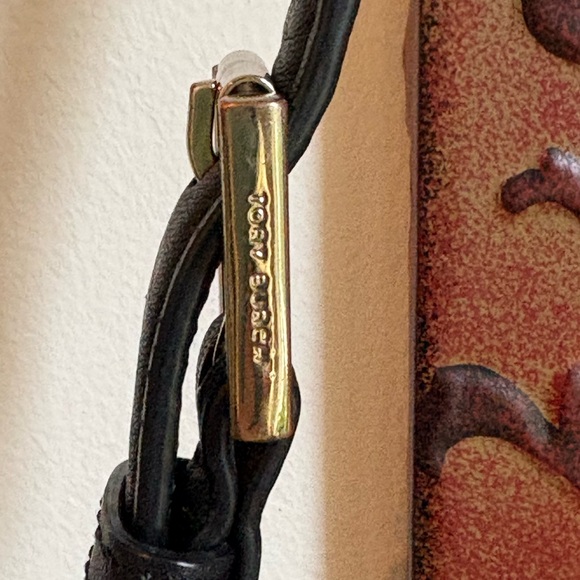 Tory Burch 🔥 Robinson Fold Over Messenger Black Pebbled Leather Crossbody Bag - Picture 5 of 12